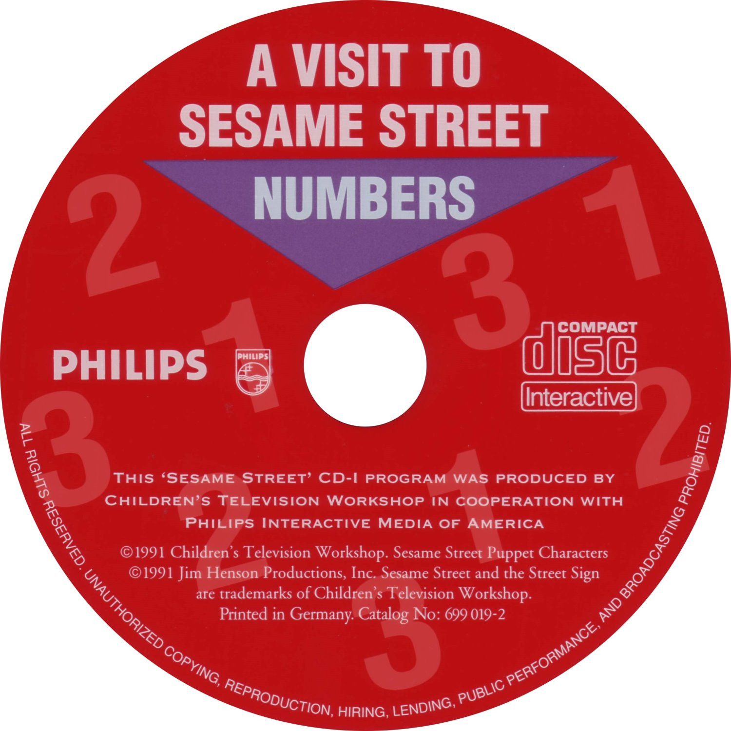 A Visit To Sesame Street Numbers Philips CD-I 