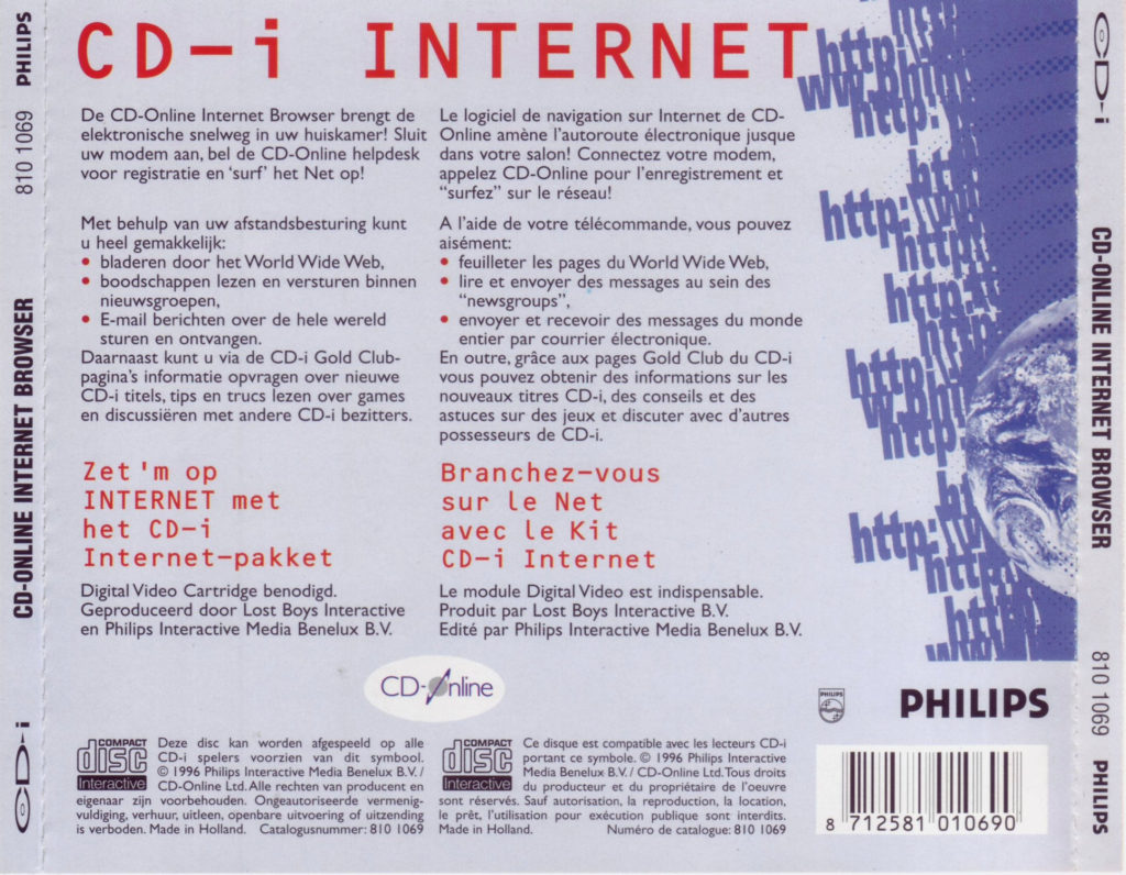 CD-Online Internet Browser Disc 1 Back – The World of CD-i