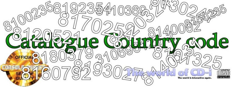 Chronicle #4: Catalogue country code - The world of CD-i