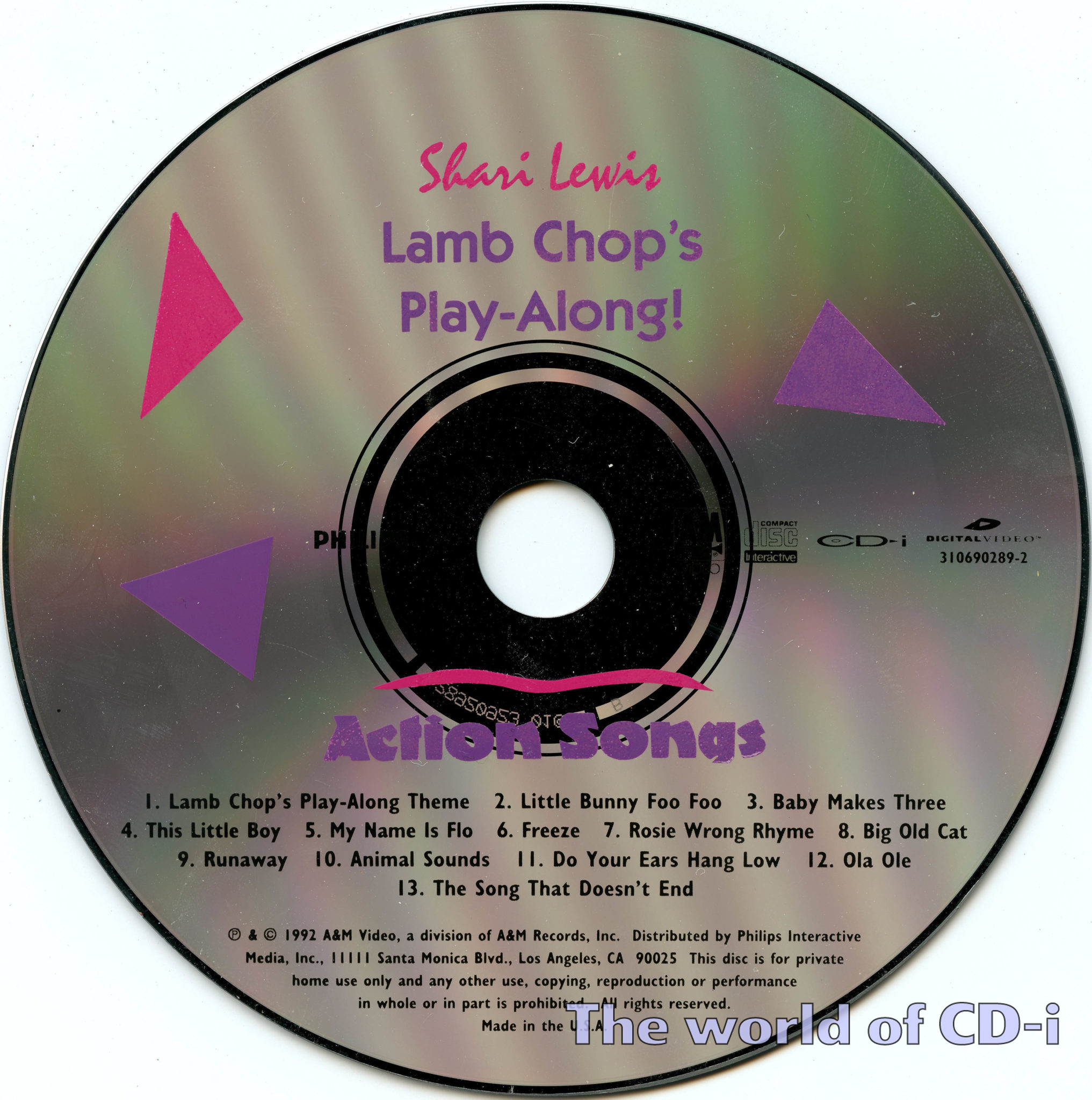 Lamb Chop’s PlayAlong Action Songs The World of CDi